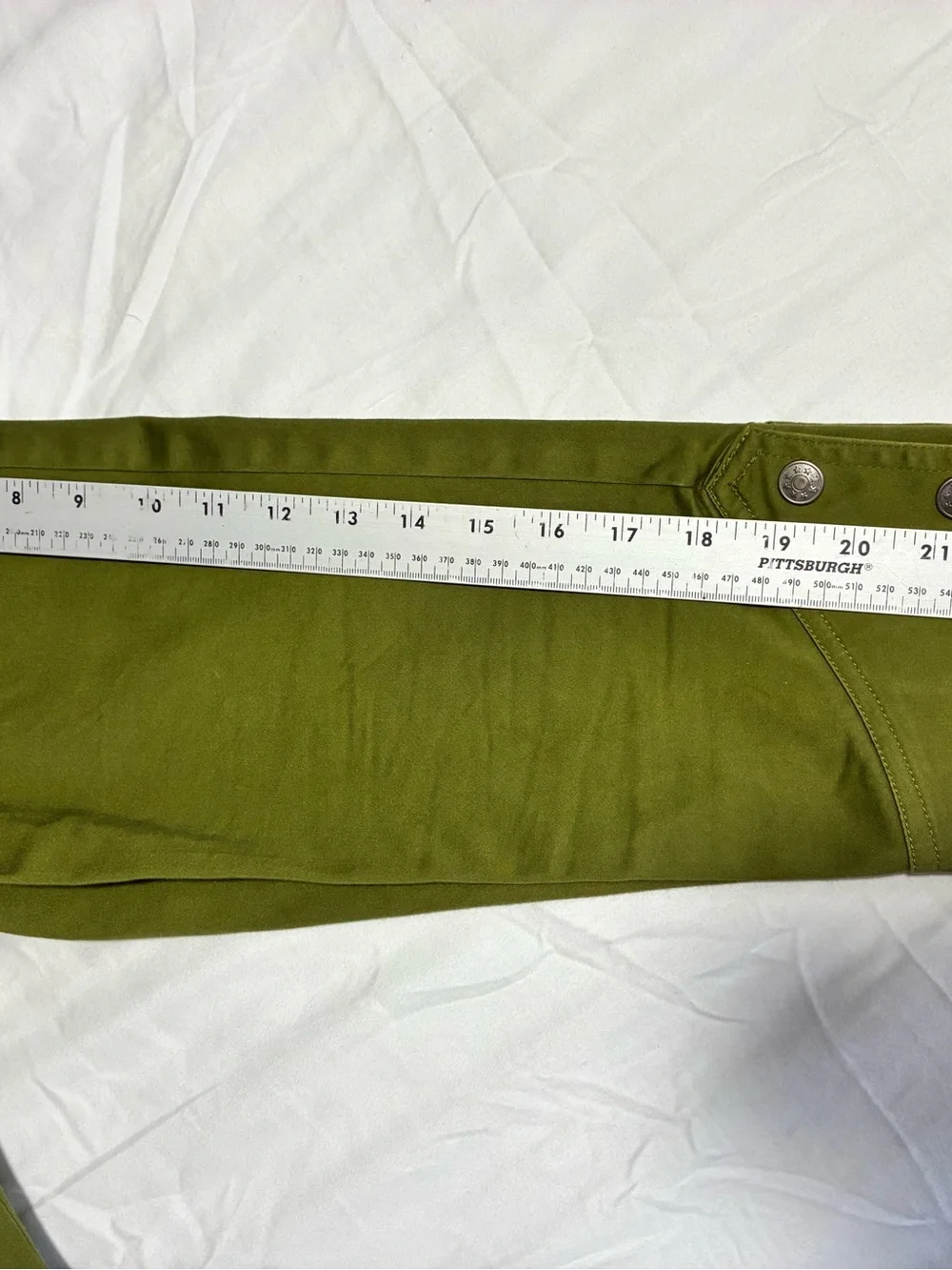 90s Olive Green Button-Front Military Jean Jacket Cotton Spandex Blend XL